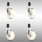 Service Caster 4 Inch 316SS Nylon Wheel Swivel 1-5/8 Inch Expanding Stem Caster Set SCC SCC-SS316EX20S414-NYS-158-4 - alternate 2